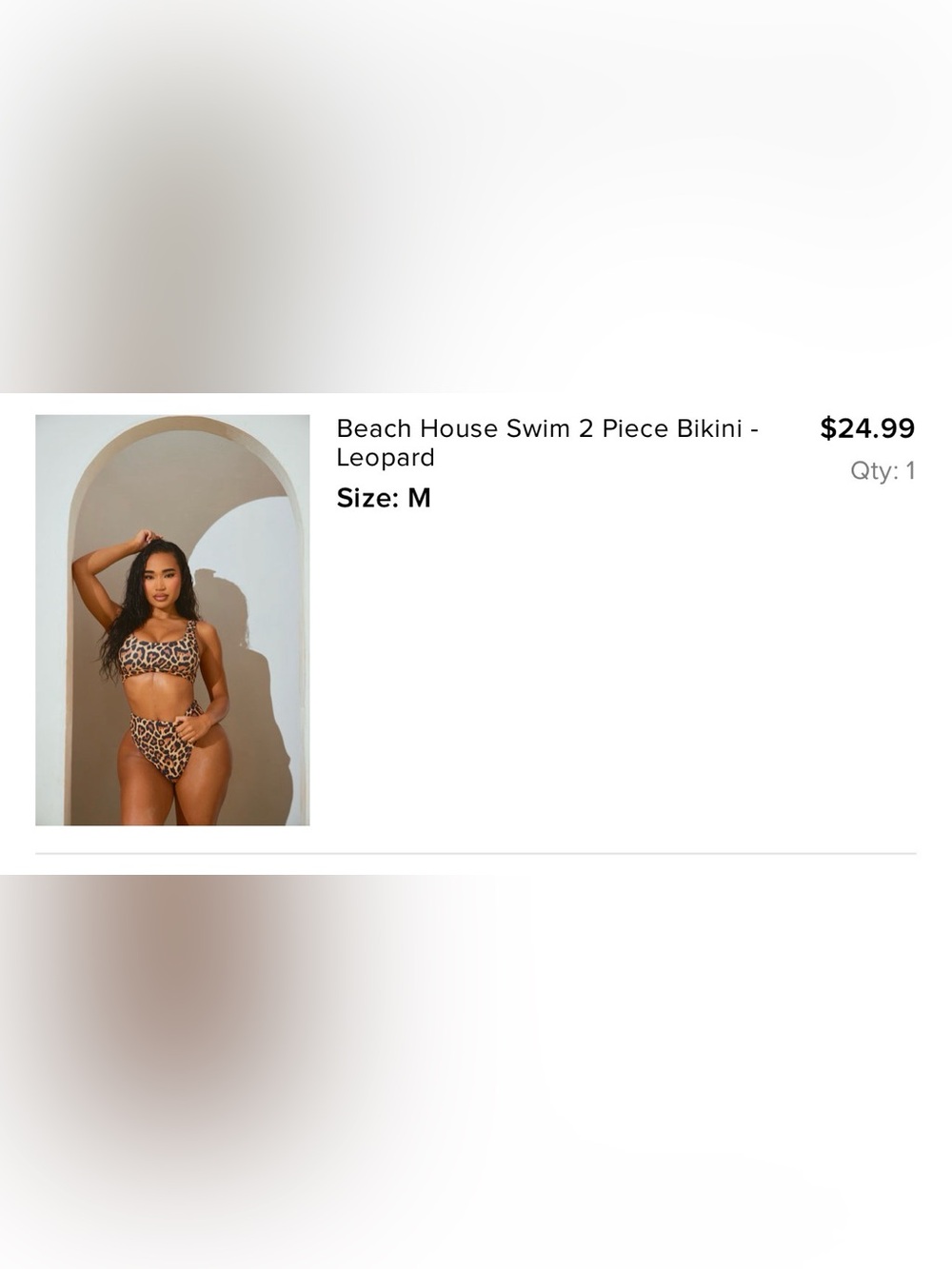 Fashion Nova Leopard Print Women Swim - Brown & Black